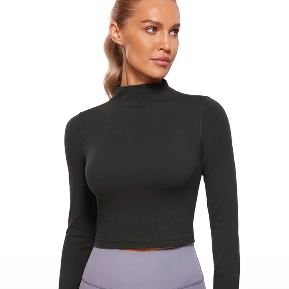 CRZ YOGA Butterluxe Mockneck Long Sleeve Workout Top